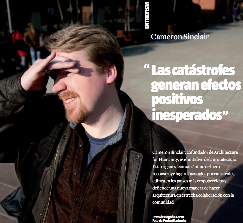 Entrevista a Cameron Sinclair en La Vanguardia
