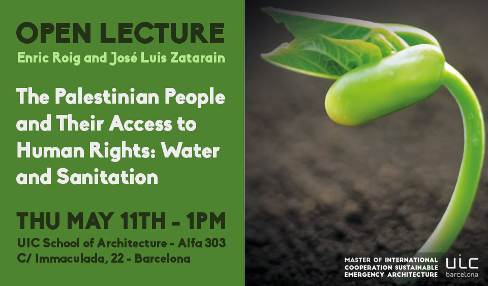 Open Lecture on Water and Sanitation Access in Palestine